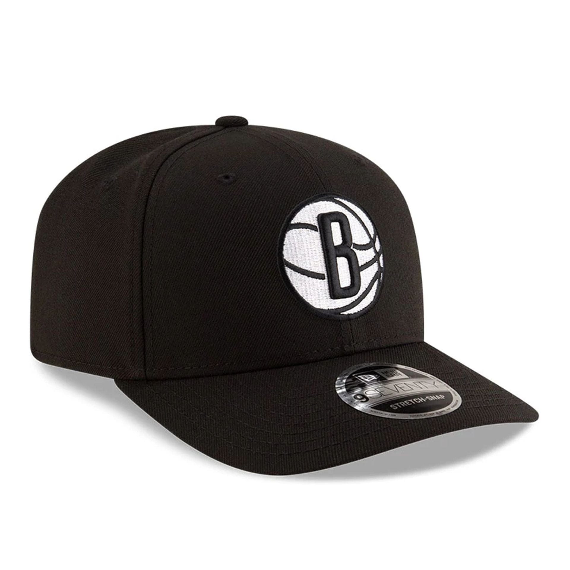 This is a Brooklyn Nets NBA Team Black 9SEVENTY Stretch Snap Adjustable Cap 4