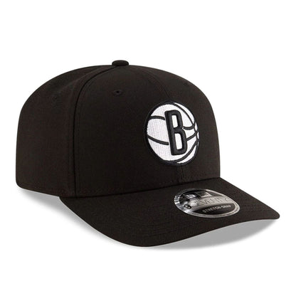 This is a Brooklyn Nets NBA Team Black 9SEVENTY Stretch Snap Adjustable Cap 4