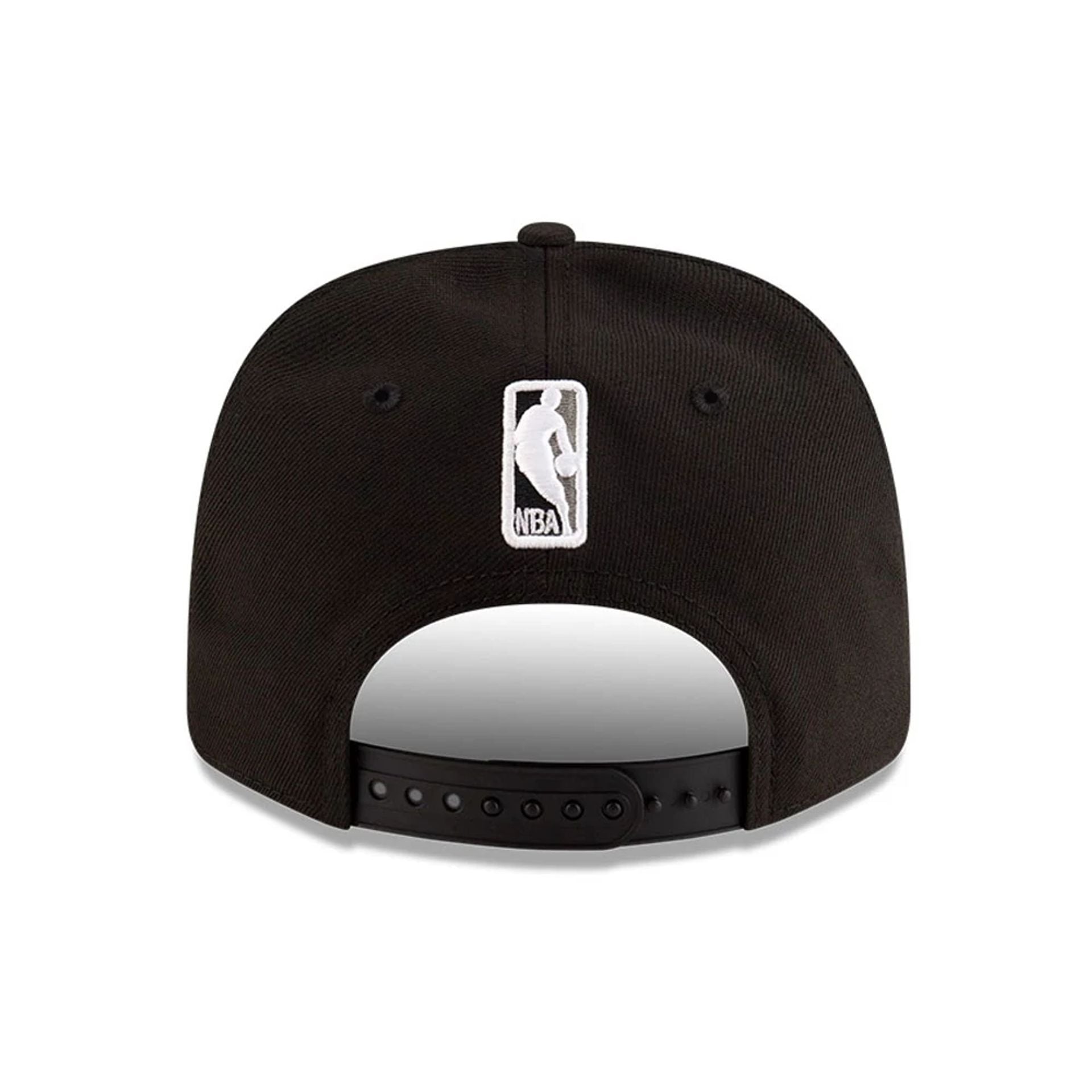 This is a Brooklyn Nets NBA Team Black 9SEVENTY Stretch Snap Adjustable Cap 7