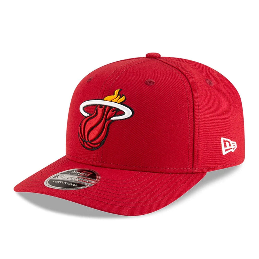 This is a Miami Heat NBA Team Dark Red 9SEVENTY Stretch Snap Adjustable Cap 1