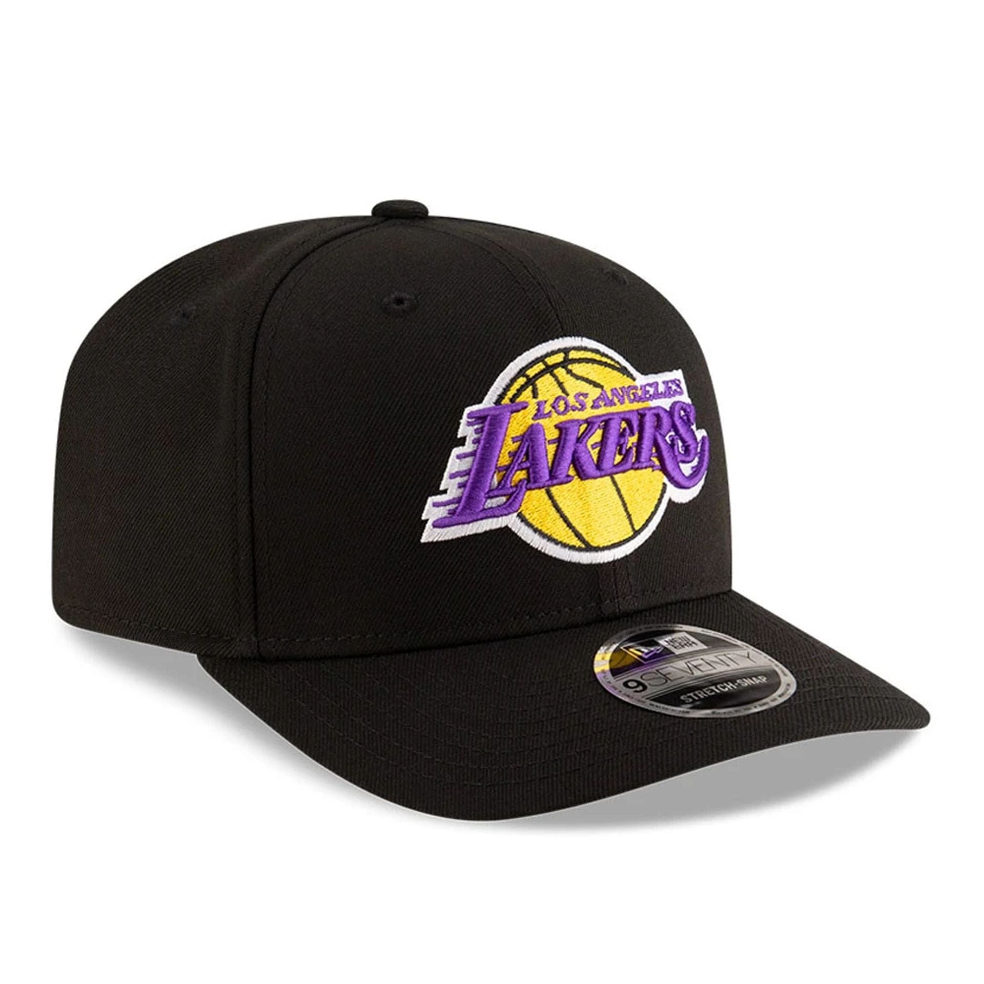 This is a LA Lakers NBA Team Black 9SEVENTY Stretch Snap Adjustable Cap 4