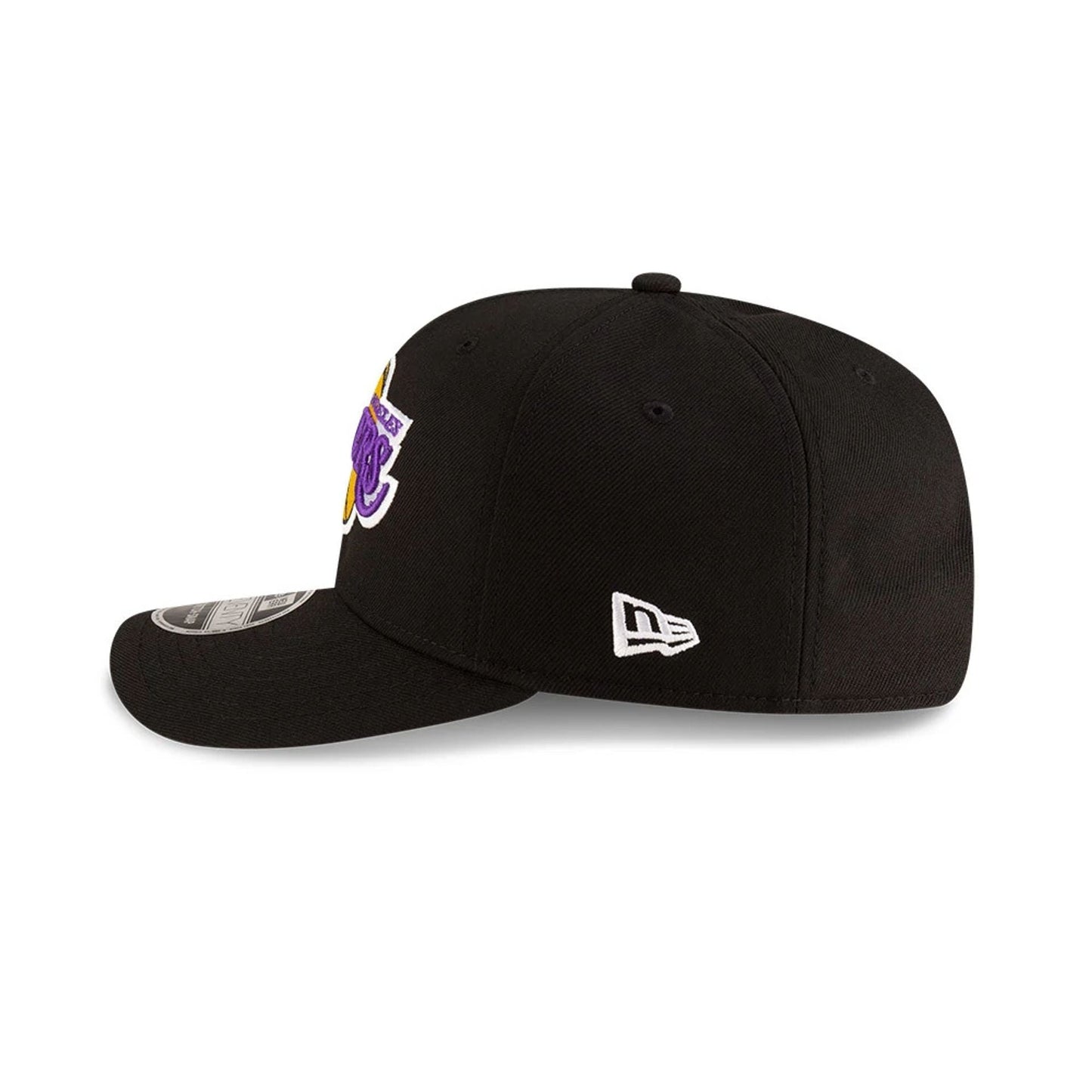 This is a LA Lakers NBA Team Black 9SEVENTY Stretch Snap Adjustable Cap 5