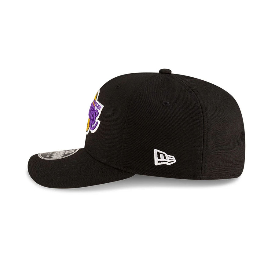 This is a LA Lakers NBA Team Black 9SEVENTY Stretch Snap Adjustable Cap 5