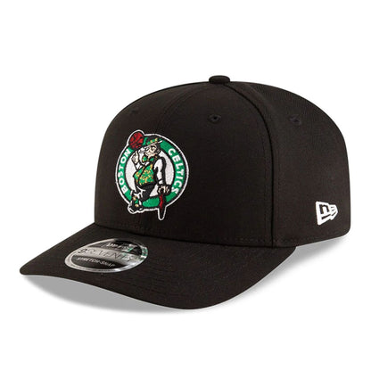 This is a Boston Celtics NBA Team Black 9SEVENTY Stretch Snap Adjustable Cap 1