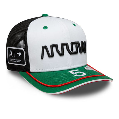 This is a Arrow McLaren Indycar Patricio O'Ward Green 9FIFTY Stretch Snap Adjustable Cap 1