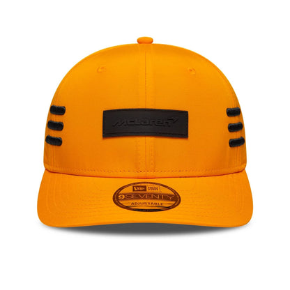 This is a McLaren Automotive P18 Stripe Bright Orange 9SEVENTY Stretch Snap Adjustable Cap 3