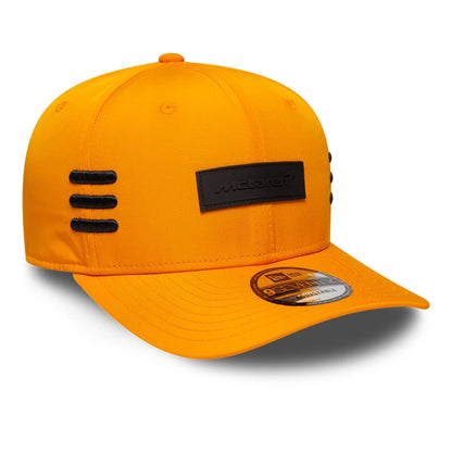This is a McLaren Automotive P18 Stripe Bright Orange 9SEVENTY Stretch Snap Adjustable Cap 4