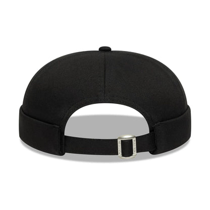 This is a Cotton Twill Docker Black Skull Knit Beanie Hat 4