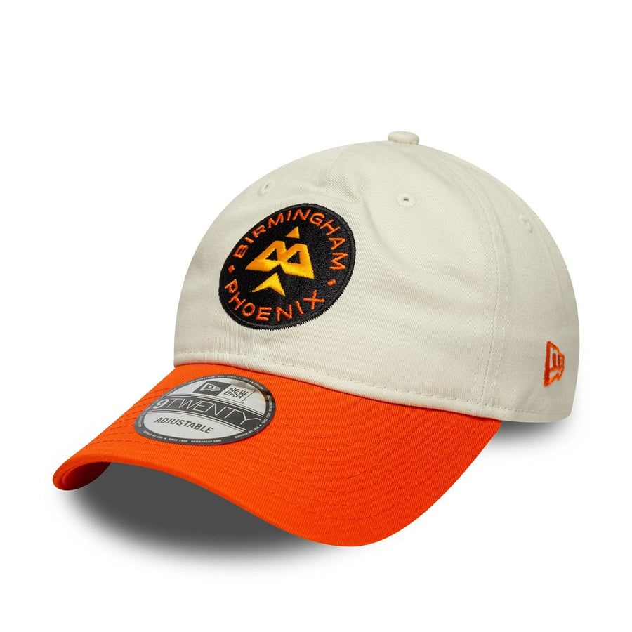This is a Birmingham Phoenix The Hundred 2025 Contrast Light Beige 9TWENTY Adjustable Cap 1