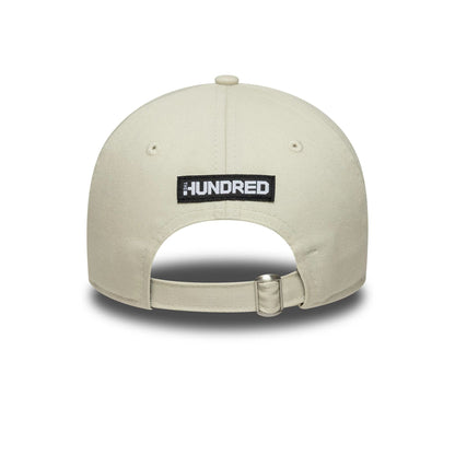 This is a Welsh Fire Tan Cymreig The Hundred 2025 Contrast Light Beige 9TWENTY Adjustable Cap 4
