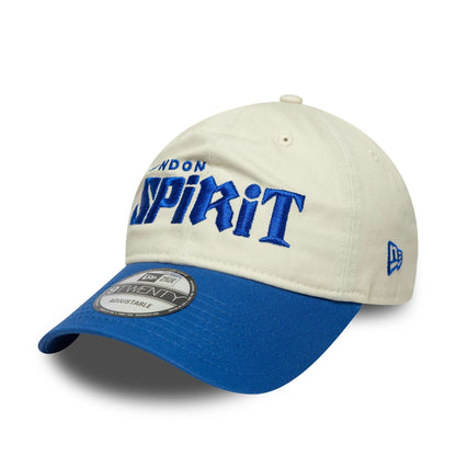 This is a London Spirit The Hundred 2025 Contrast Light Beige 9TWENTY Adjustable Cap 1