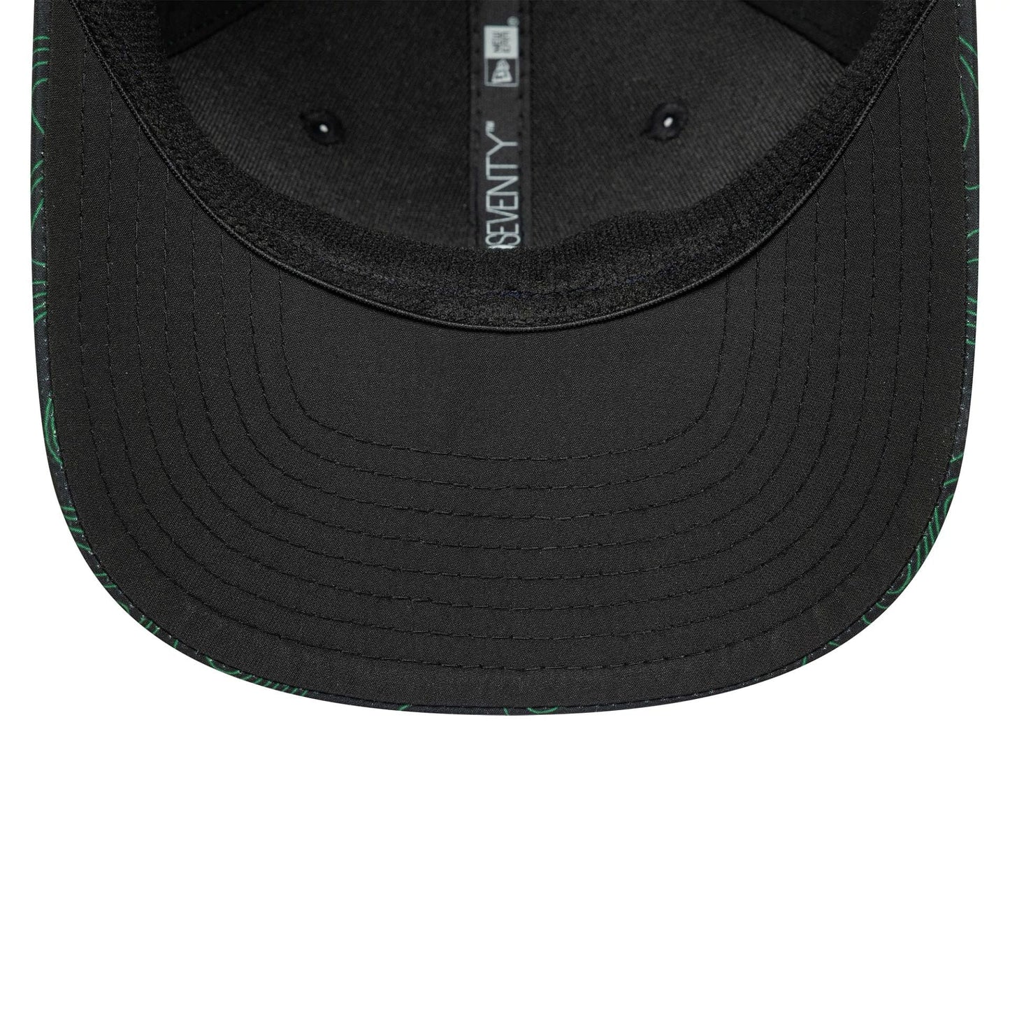 This is a Southern Brave The Hundred 2025 All Over Print Bright Green 9SEVENTY Stretch Snap Adjustable Cap 7