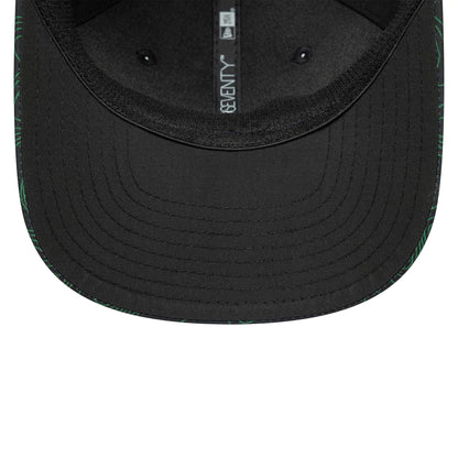 This is a Southern Brave The Hundred 2025 All Over Print Bright Green 9SEVENTY Stretch Snap Adjustable Cap 7