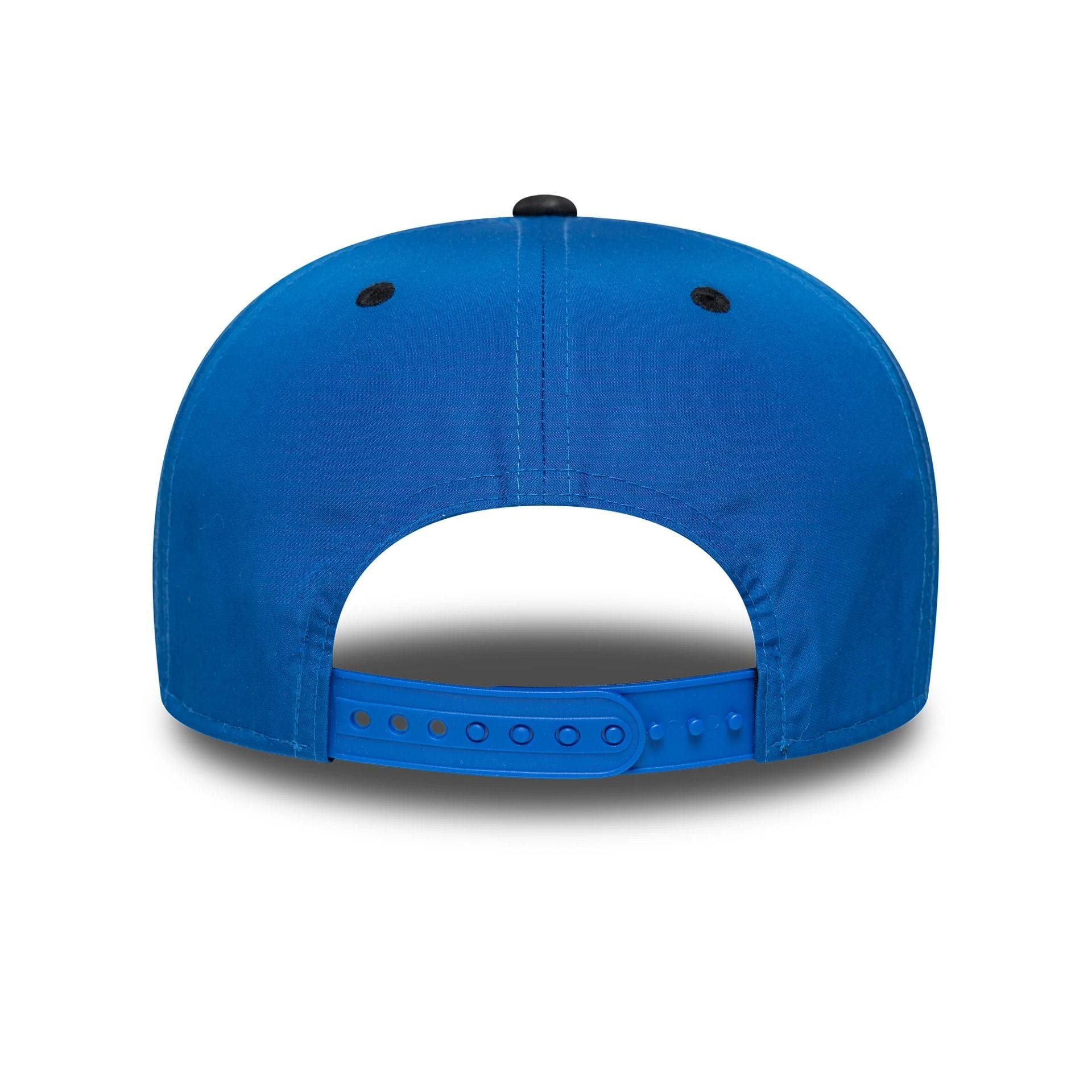 This is a London Spirit The Hundred 2025 All Over Print Blue 9SEVENTY Stretch Snap Adjustable Cap 6