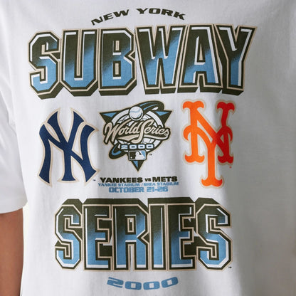 The Male model is wearing MLB Subway Series White Oversized T-Shirt 3