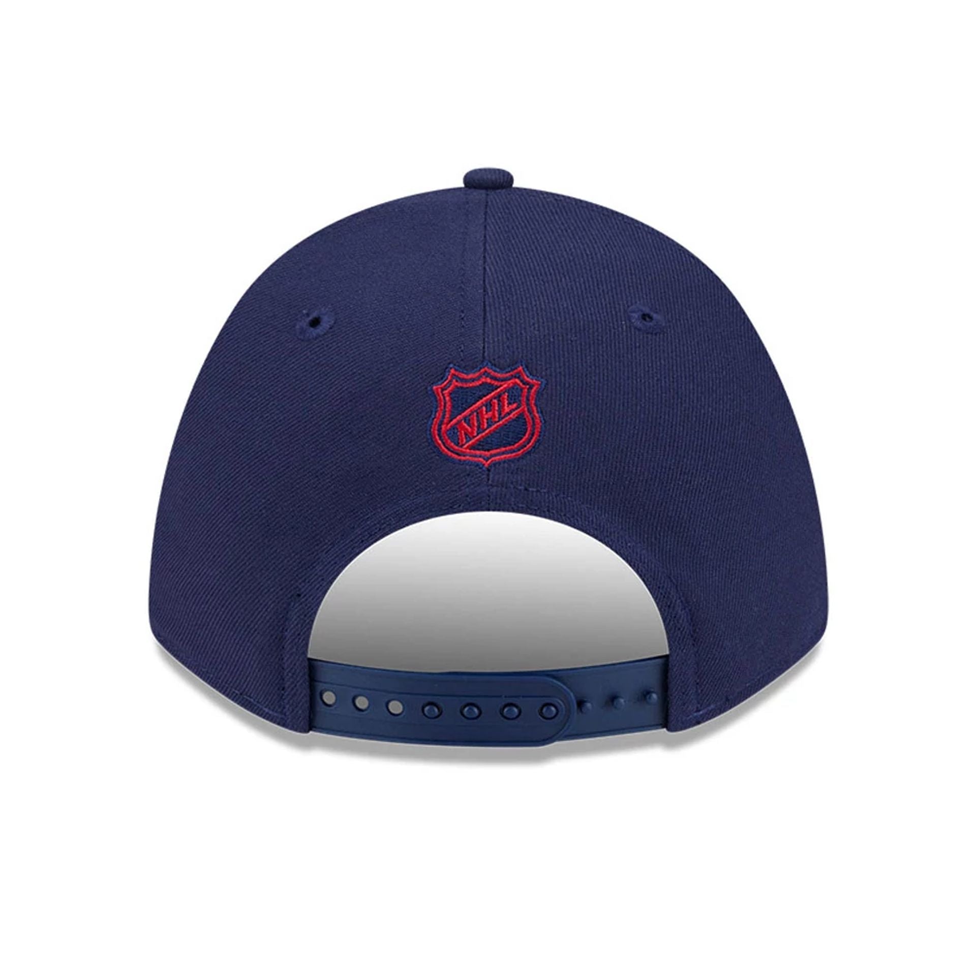 This is a Columbus Blue Jackets NHL Team Navy 9FORTY M-Crown Adjustable Cap 7