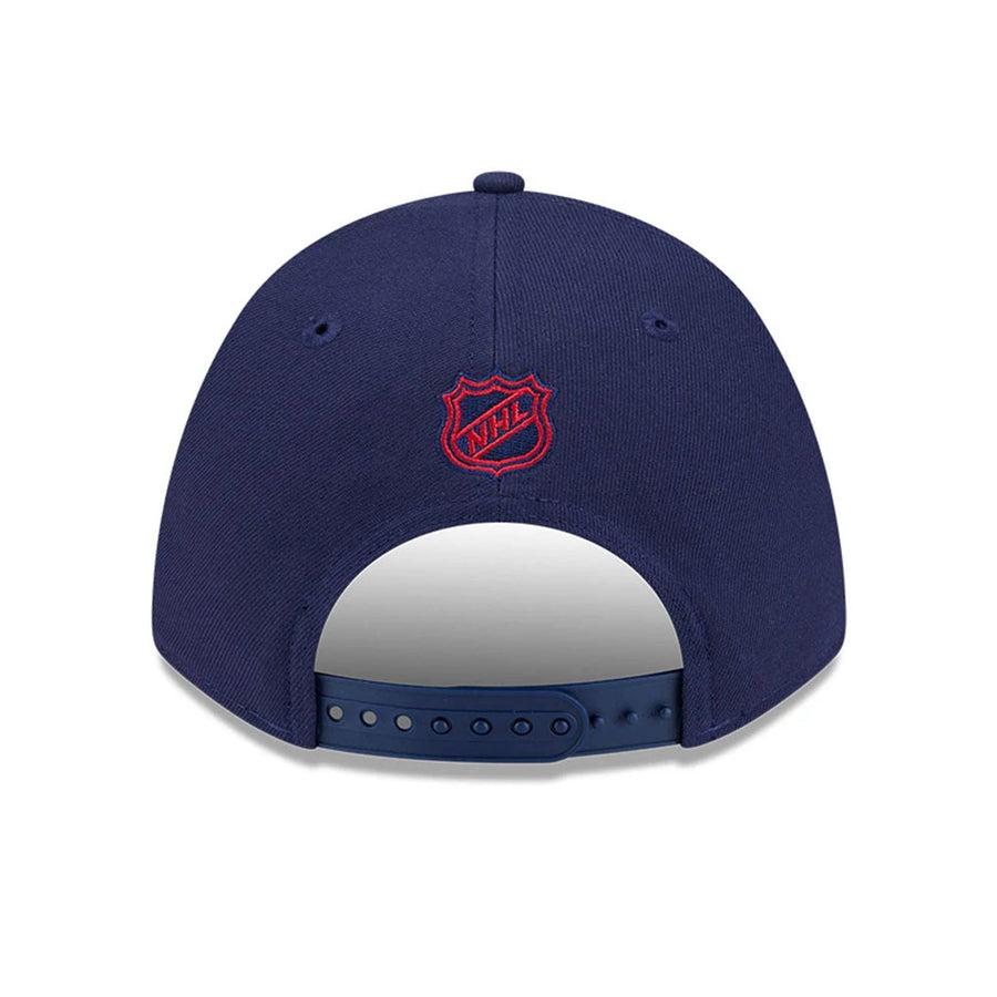 This is a Columbus Blue Jackets NHL Team Navy 9FORTY M-Crown Adjustable Cap 7