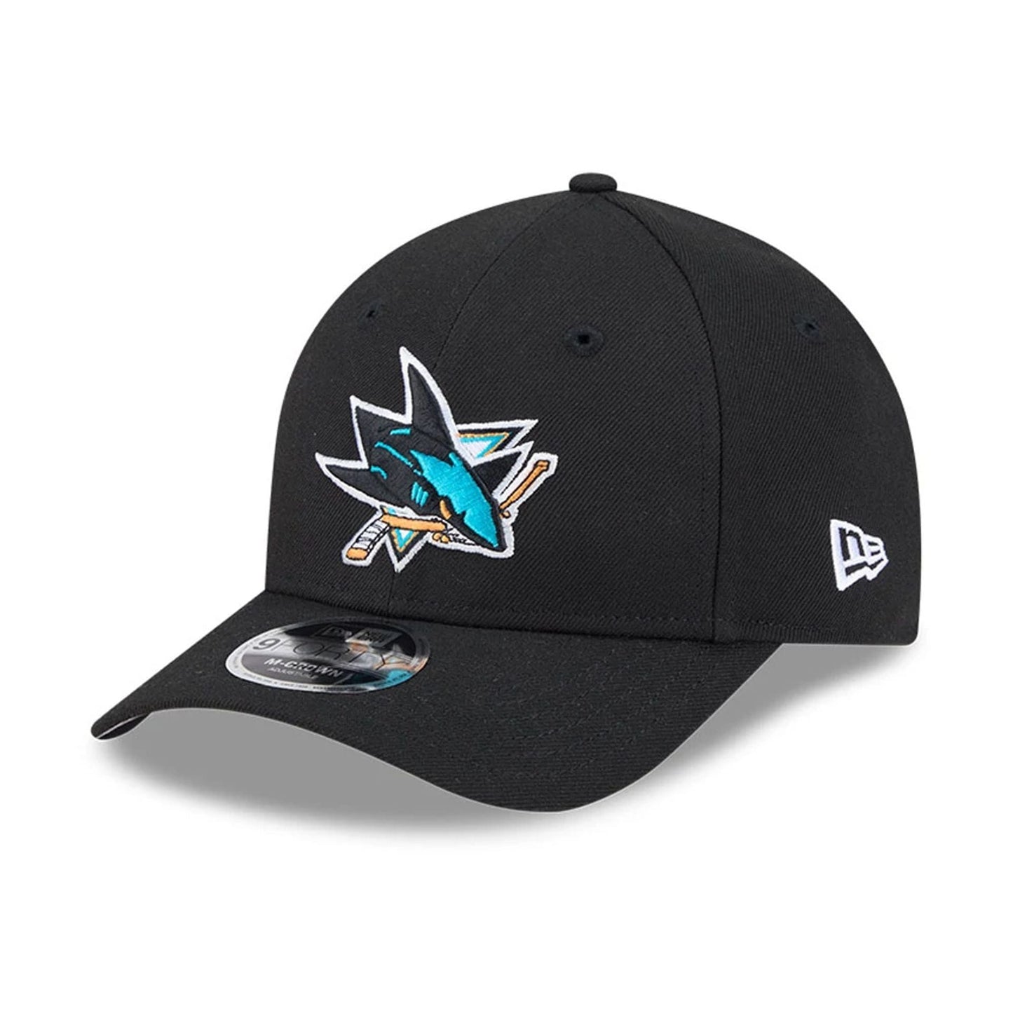 This is a San Jose Sharks NHL Team Black 9FORTY M-Crown Adjustable Cap 1