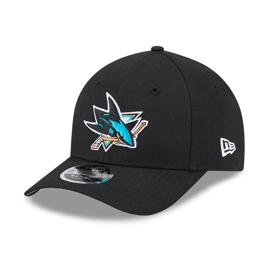 This is a San Jose Sharks NHL Team Black 9FORTY M-Crown Adjustable Cap 1