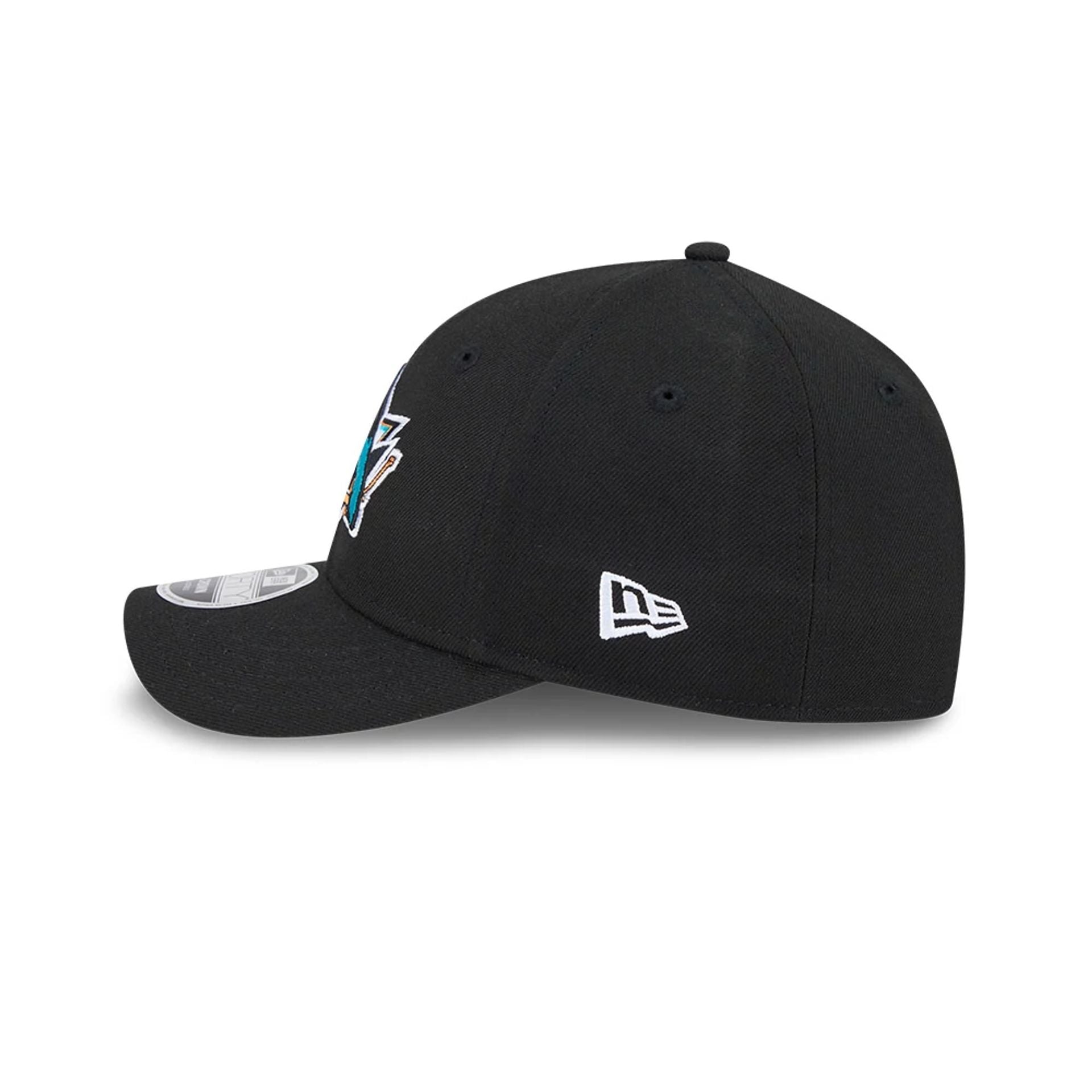 This is a San Jose Sharks NHL Team Black 9FORTY M-Crown Adjustable Cap 5