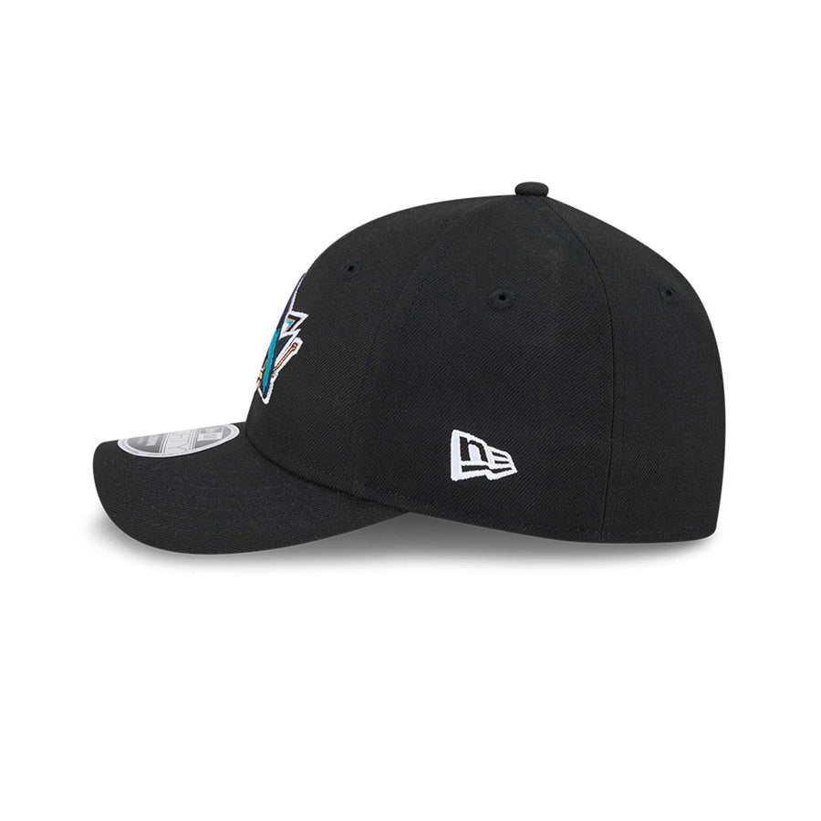 This is a San Jose Sharks NHL Team Black 9FORTY M-Crown Adjustable Cap 5