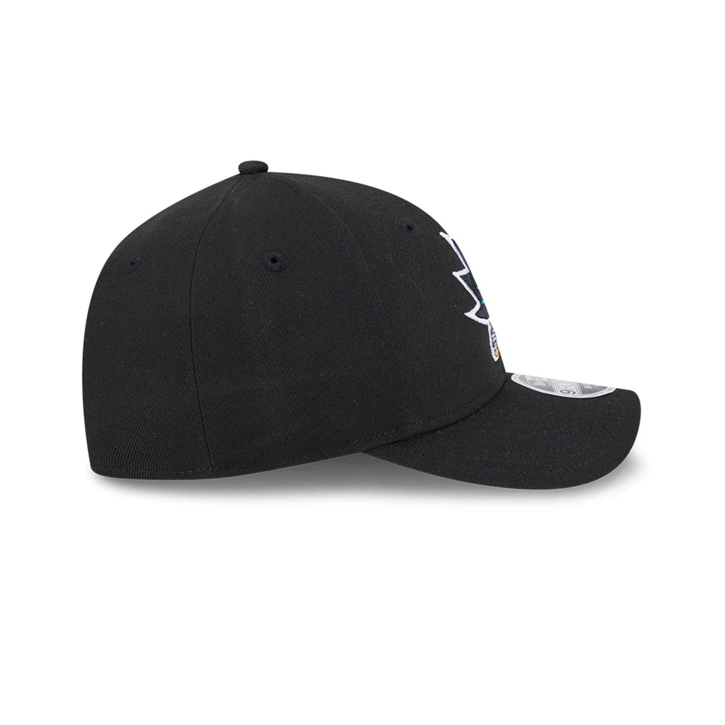 This is a San Jose Sharks NHL Team Black 9FORTY M-Crown Adjustable Cap 6