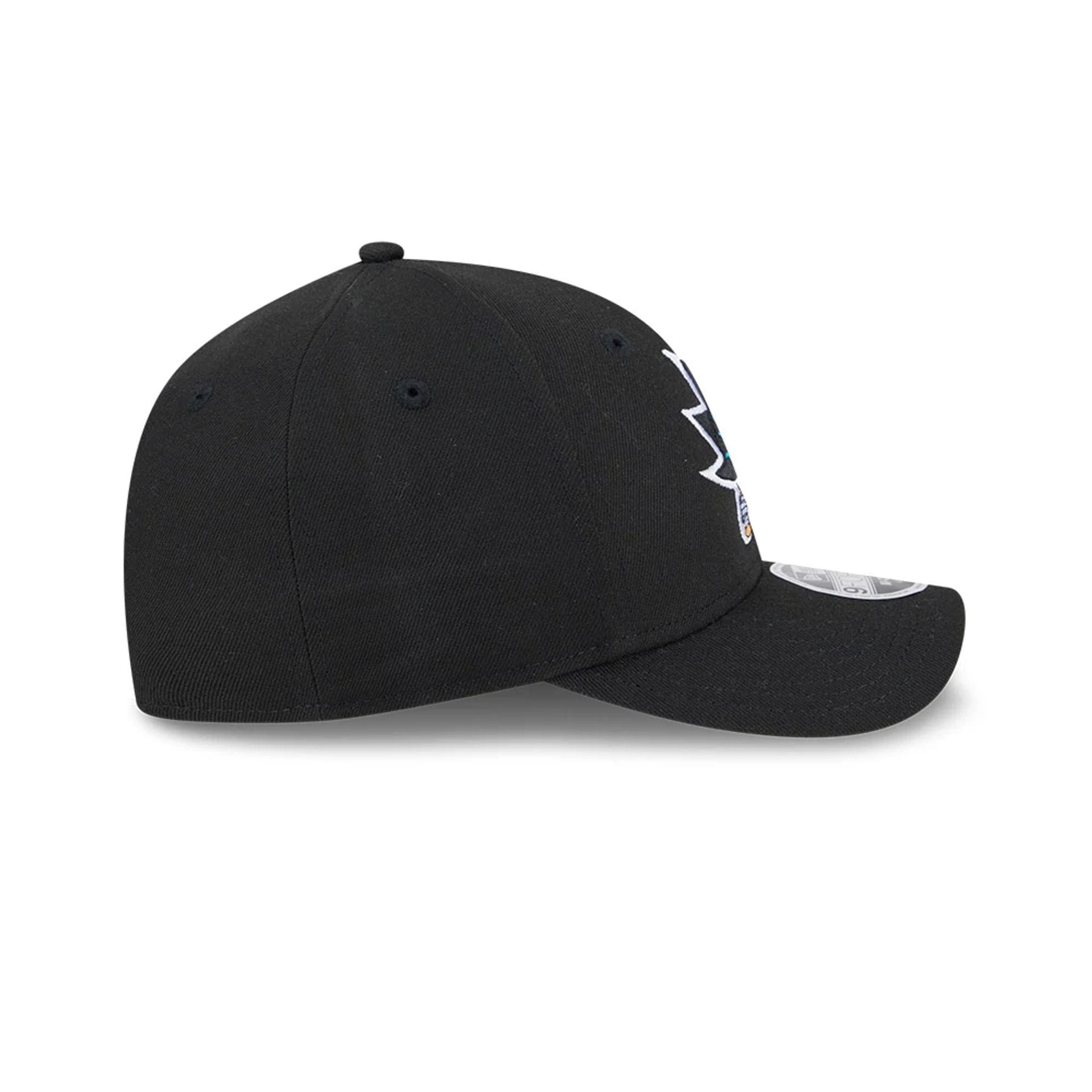 This is a San Jose Sharks NHL Team Black 9FORTY M-Crown Adjustable Cap 6