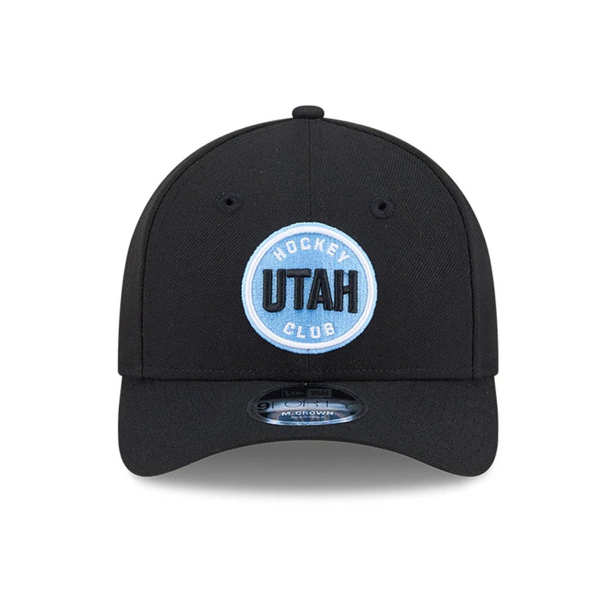 This is a Utah Mammoth NHL Team Black 9FORTY M-Crown Adjustable Cap 3