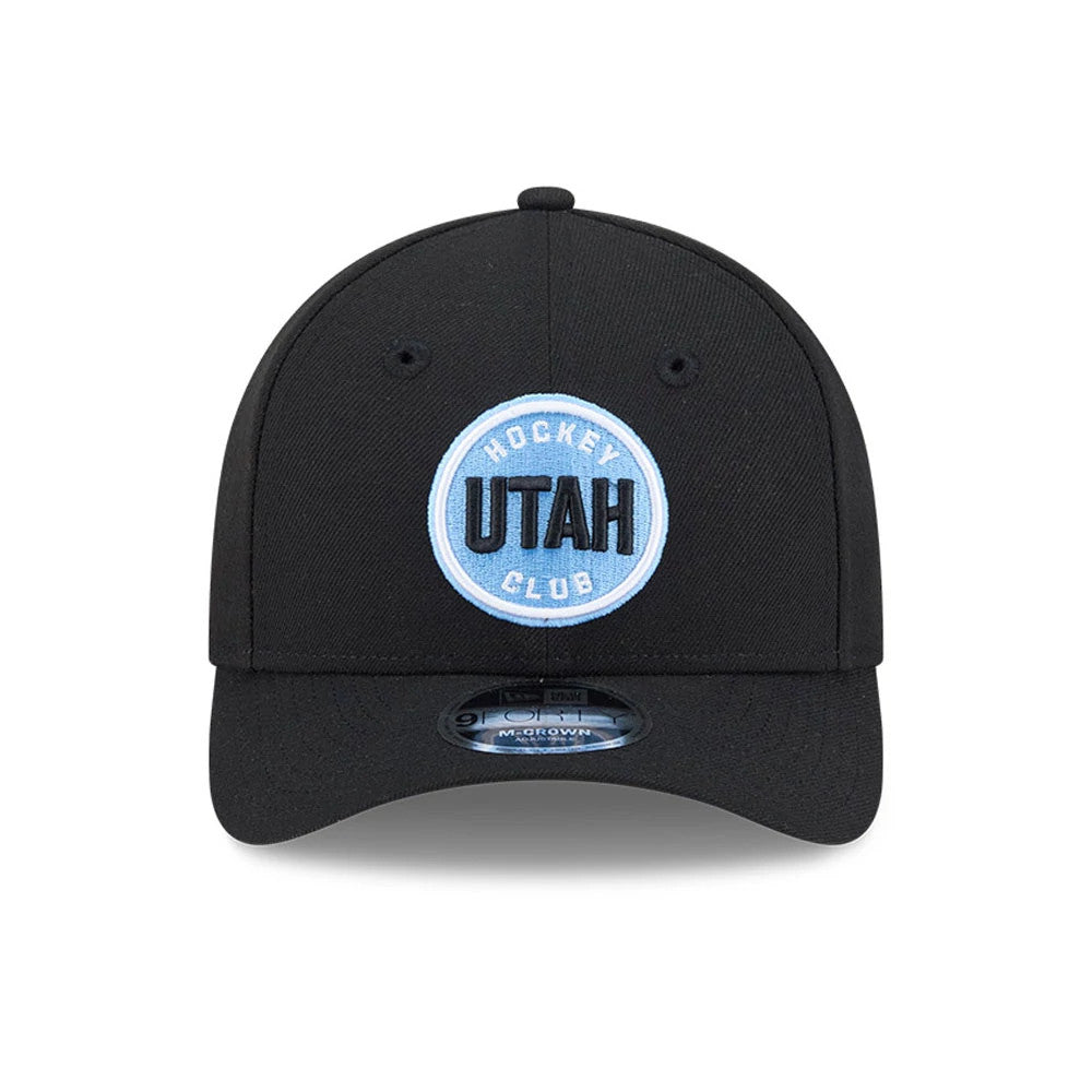 This is a Utah Mammoth NHL Team Black 9FORTY M-Crown Adjustable Cap 3