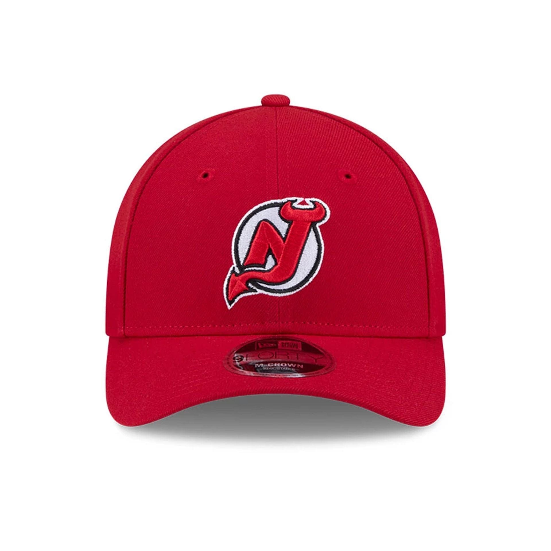 This is a New Jersey Devils NHL Team Red 9FORTY M-Crown Adjustable Cap 3