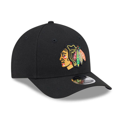 This is a Chicago Blackhawks NHL Team Black 9FORTY M-Crown Adjustable Cap 4