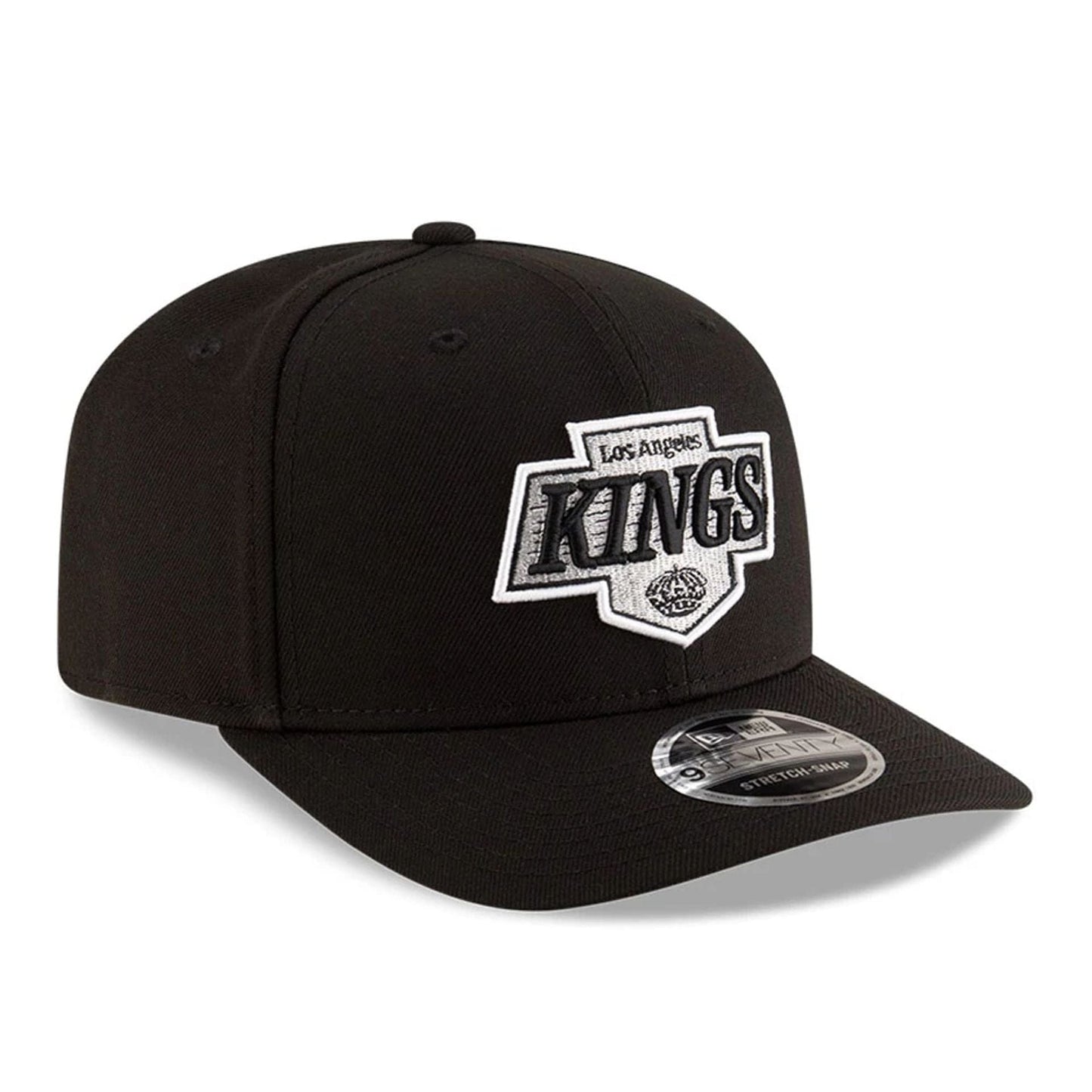This is a LA Kings NHL Team Black 9SEVENTY Stretch Snap Adjustable Cap 4