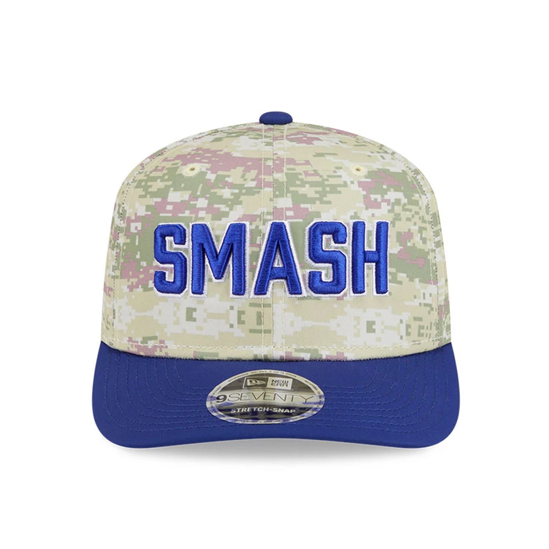 This is a Smash LIV Golf 2025 Digital Camo 9SEVENTY Stretch Snap Adjustable Cap 2
