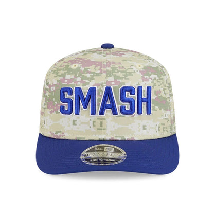 This is a Smash LIV Golf 2025 Digital Camo 9SEVENTY Stretch Snap Adjustable Cap 2