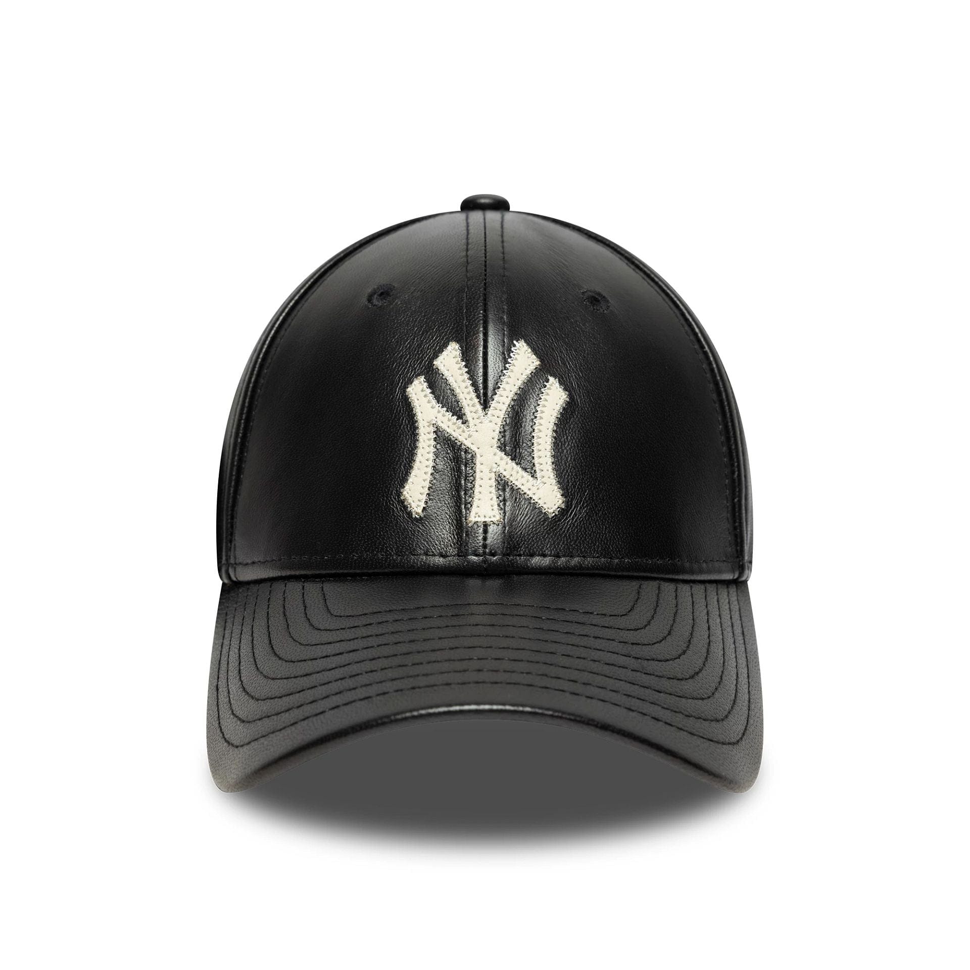 This is a New York Yankees MLB Leather Black 9FORTY M-Crown Adjustable Cap 2