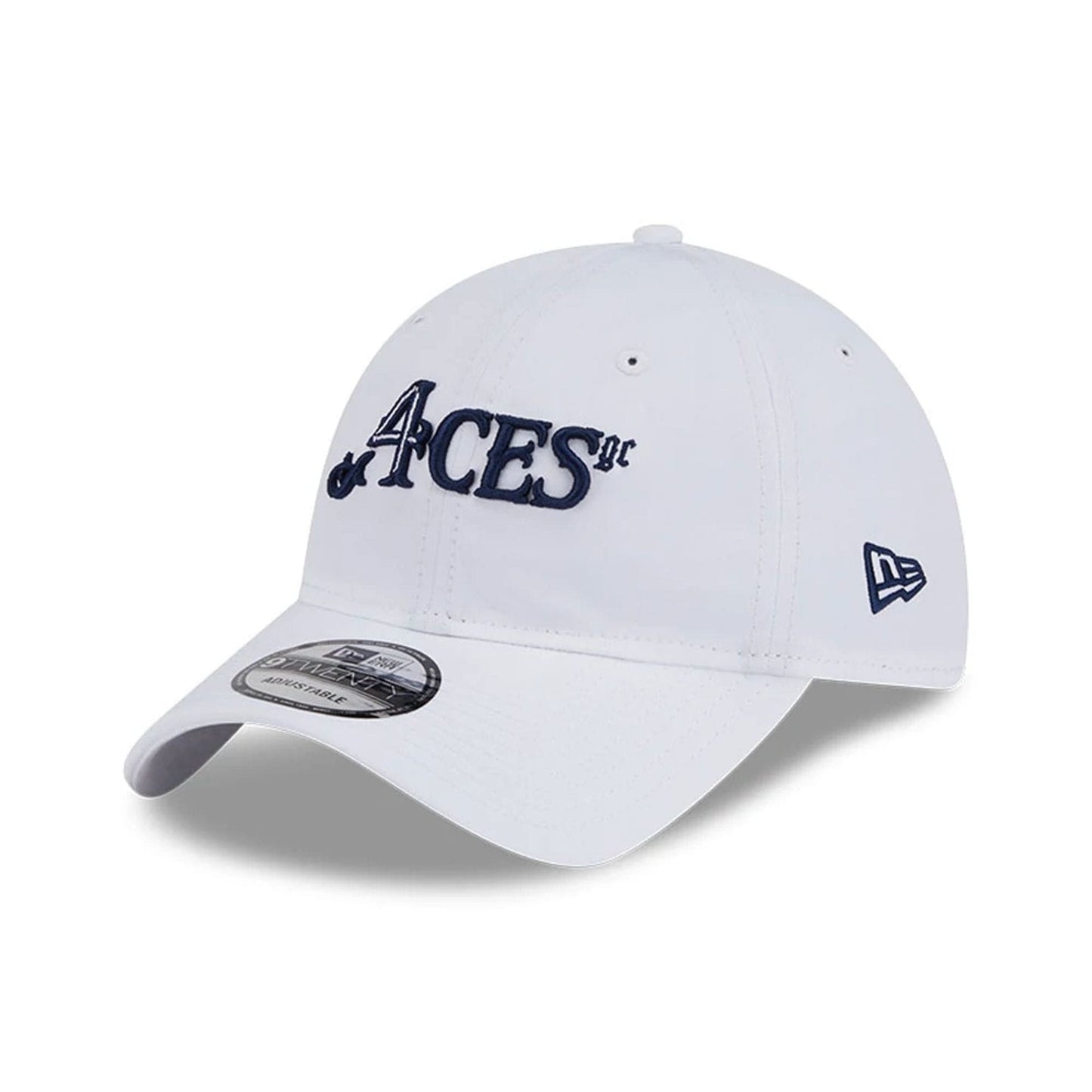 This is a 4Aces LIV Golf 2025 White 9TWENTY Adjustable Cap 1