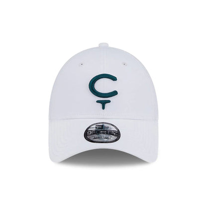 This is a Cleeks LIV Golf 2025 White 9FORTY Adjustable Cap 2