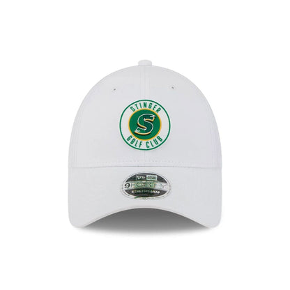 This is a Stinger LIV Golf 2025 White 9FORTY Adjustable Cap 2