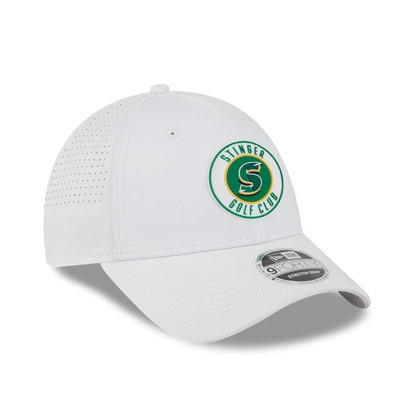 This is a Stinger LIV Golf 2025 White 9FORTY Adjustable Cap 3