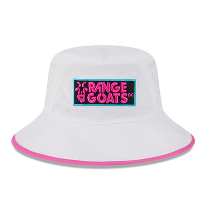 This is a Rangegoats LIV Golf 2025 White Explorer Bucket Hat 2