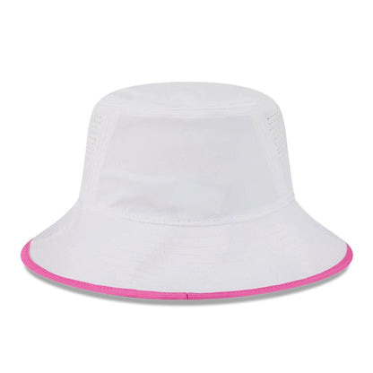 This is a Rangegoats LIV Golf 2025 White Explorer Bucket Hat 5