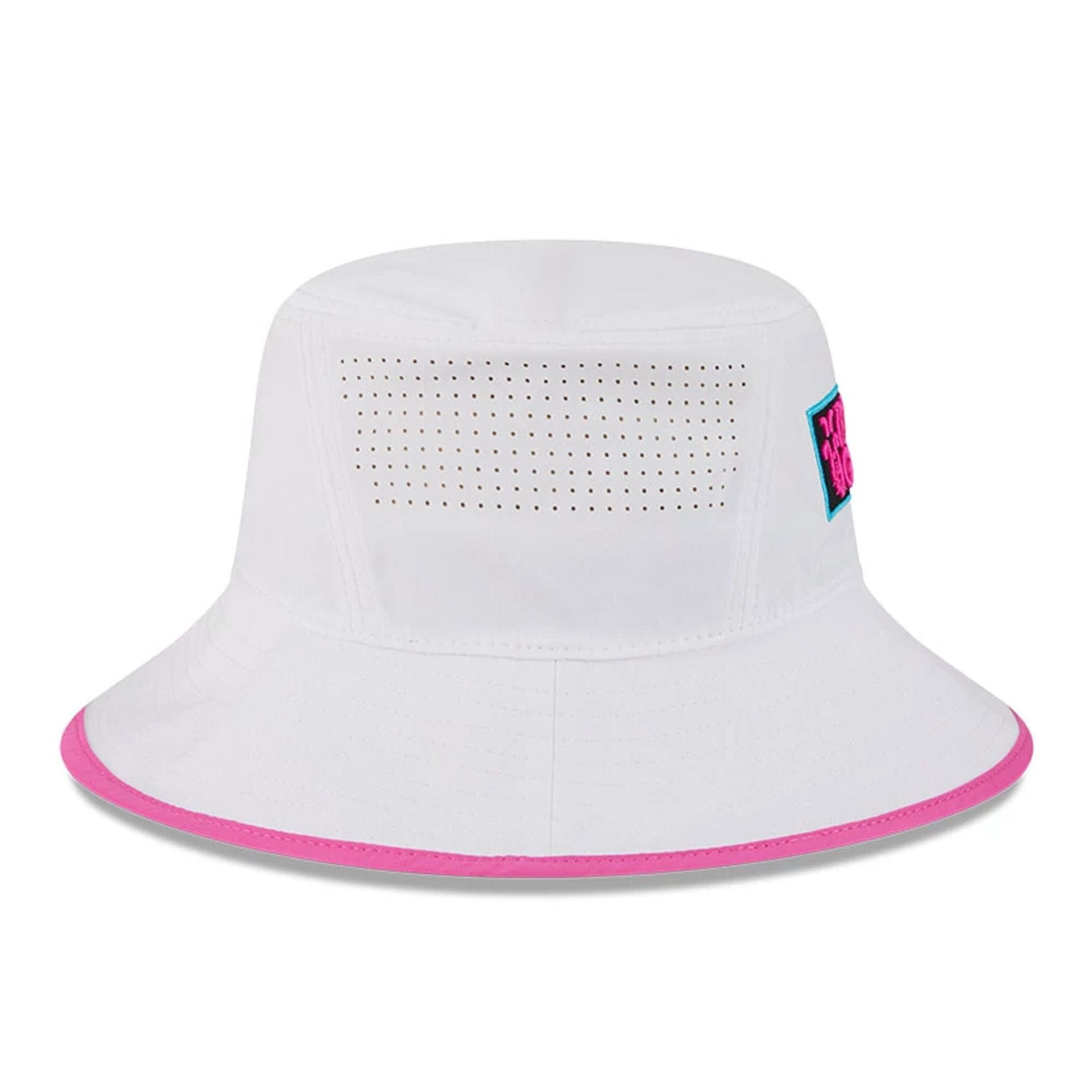 This is a Rangegoats LIV Golf 2025 White Explorer Bucket Hat 6