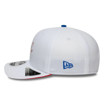 This is a Alpine Racing Le Mans White 9SEVENTY Stretch Snap Adjustable Cap 5