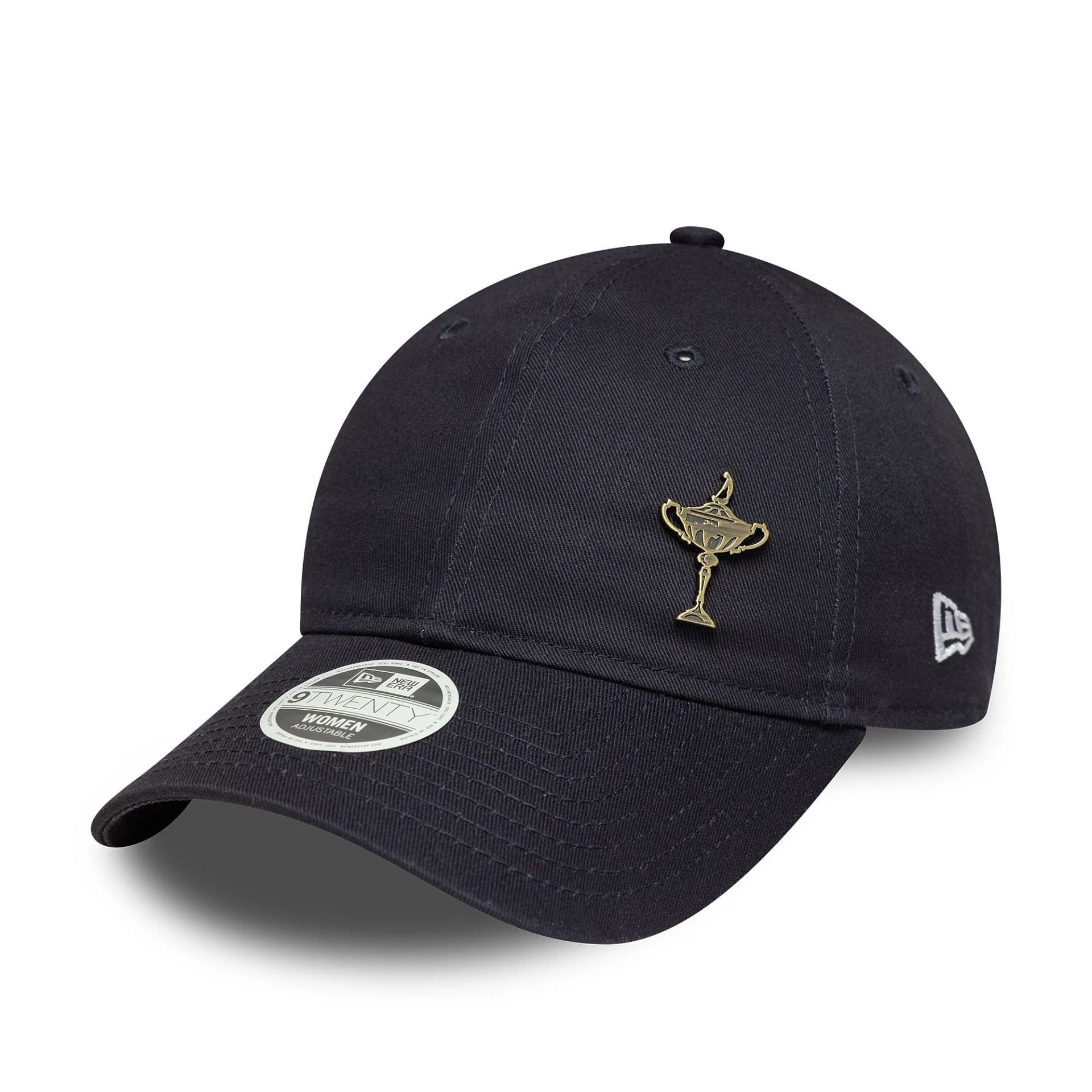 This is a Ryder Cup Europe 2025 Womens Replica Trophy Navy 9TWENTY Adjustable Cap 1