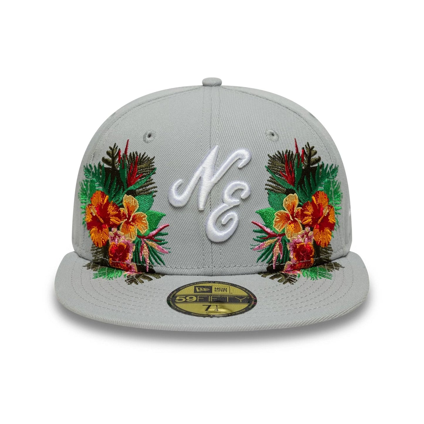 This is a New Era Flower Grey 59FIFTY Fitted Cap 3