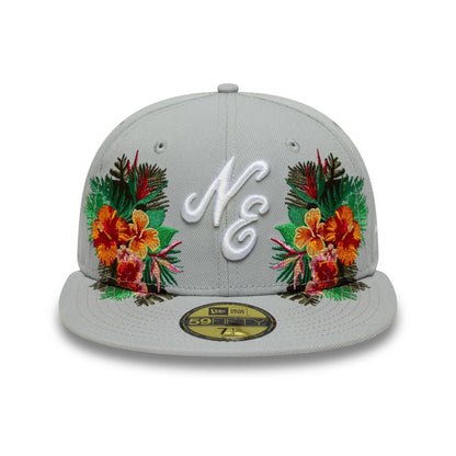 This is a New Era Flower Grey 59FIFTY Fitted Cap 3