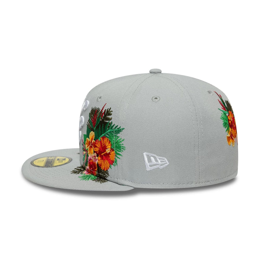 This is a New Era Flower Grey 59FIFTY Fitted Cap 5