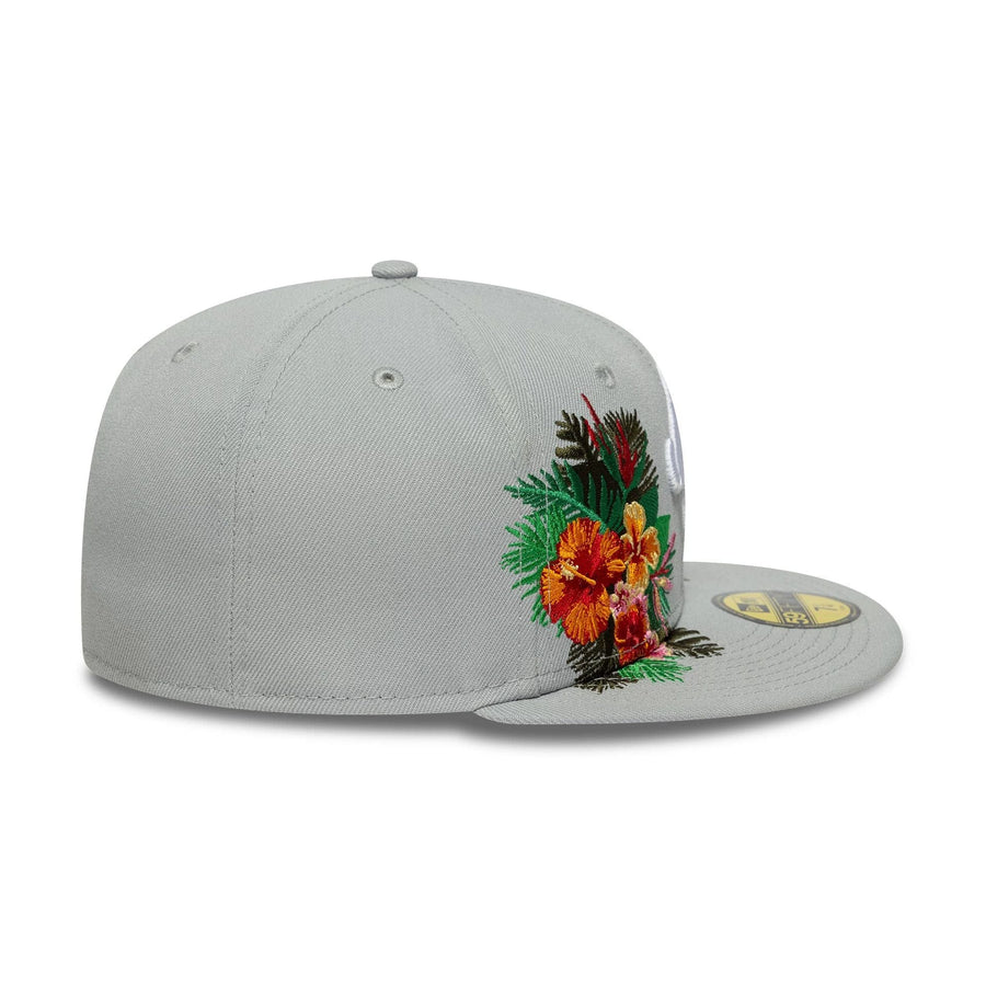 This is a New Era Flower Grey 59FIFTY Fitted Cap 6