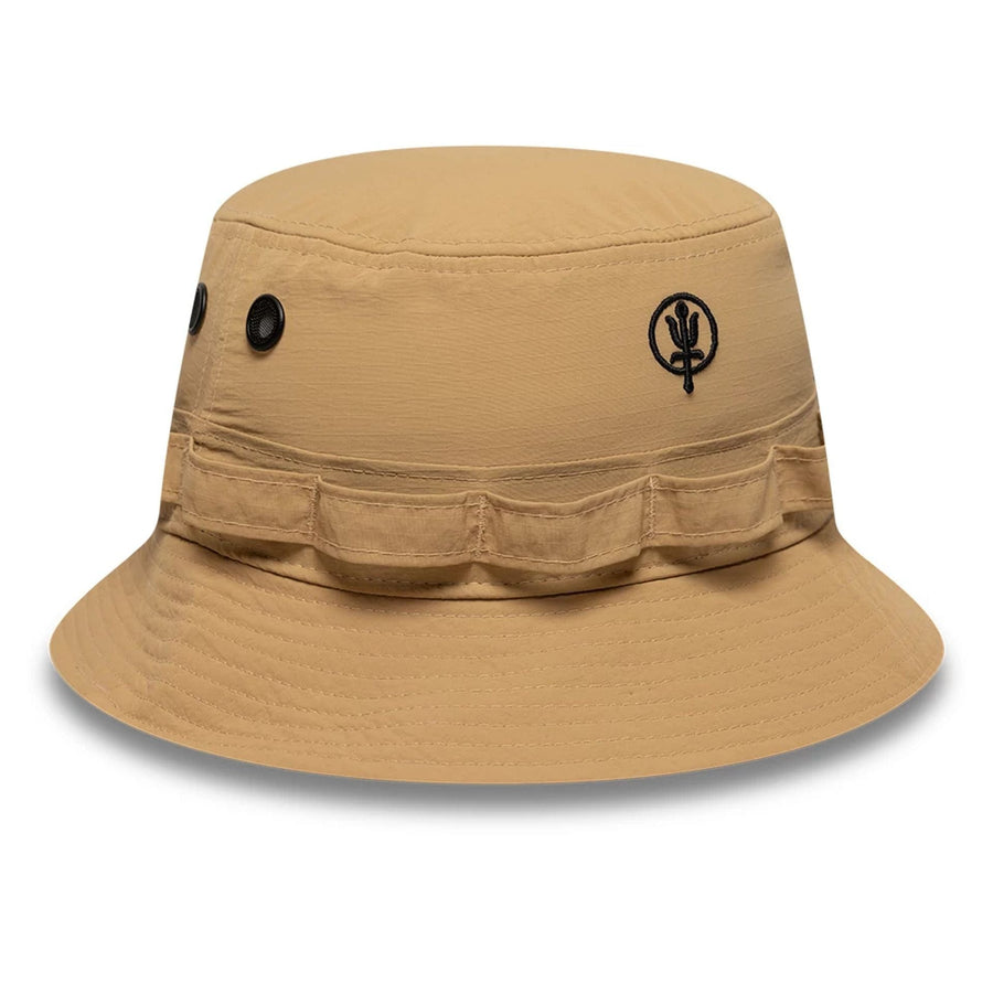 This is a Thrudark x New Era Ripstop Beige Adventure Bucket Hat 2