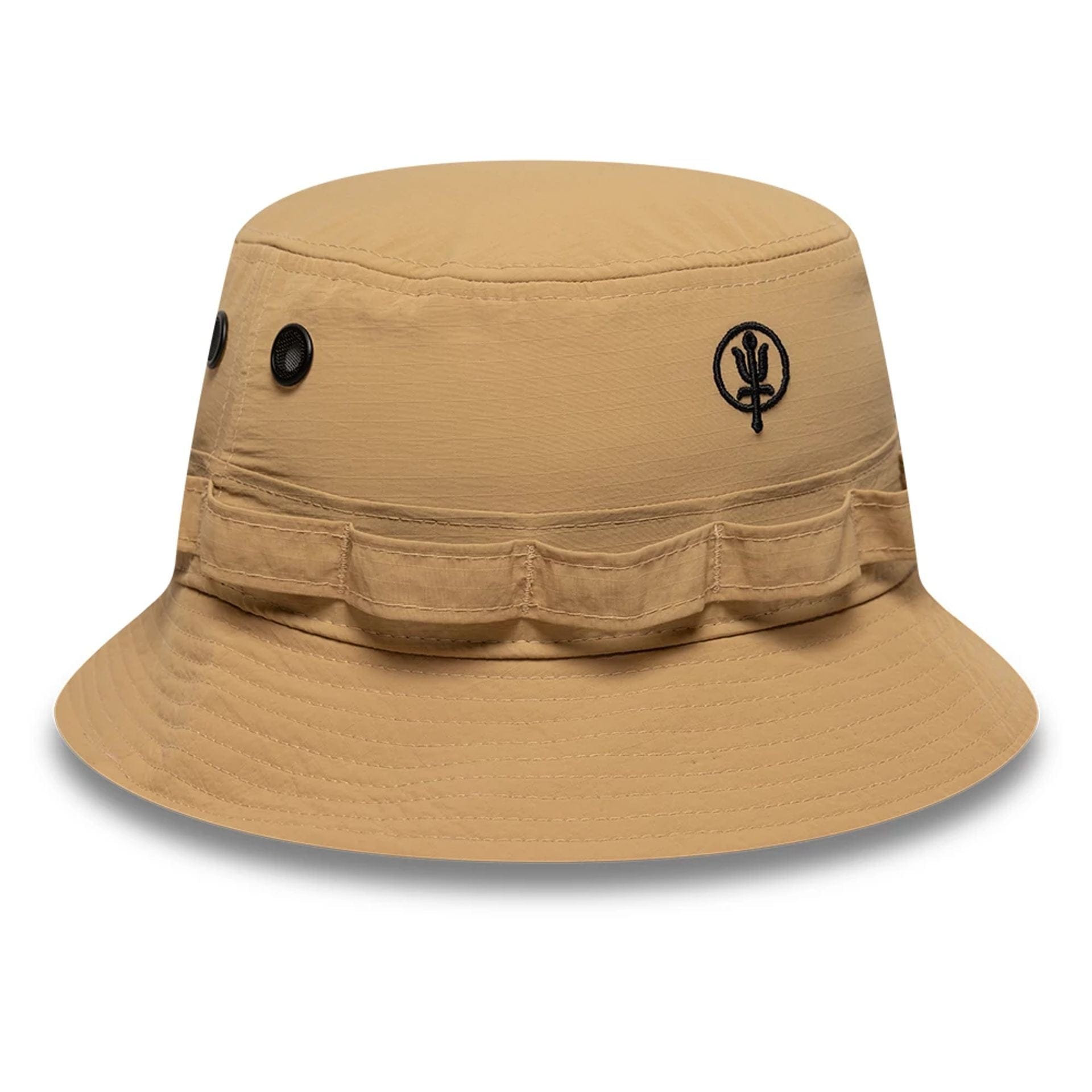 This is a Thrudark x New Era Ripstop Beige Adventure Bucket Hat 2